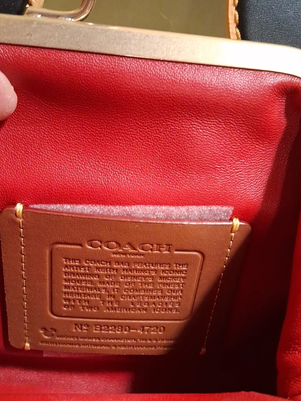 Coach x Disney x Keith Haring Mickey Mouse Kisslock Bag